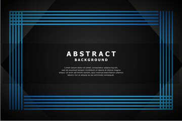 Modern abstract lines background vector. Black abstract shapes pattern vector