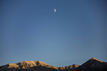 beautiful sunset on the Majella National Park. Abruzzo, Italy
