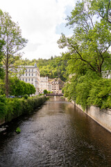 River in the City of Karlovy Vary