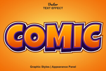 comic text effect with graphic style and editable.