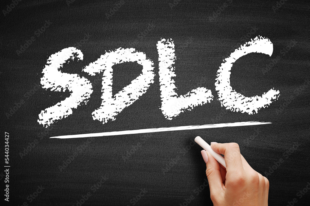Poster sdlc system development life cycle - process for planning, creating, testing, and deploying an infor