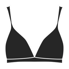 Bra vector icon.Outline vector icon isolated on white background bra.