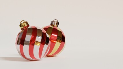 3d rendering of christmas ball.