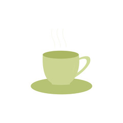 Coffee cup vector isolated on white background. drinking vector. coloring Page Isolated for Kids. for home decor such as posters, wall art, tote bag, t-shirt print.