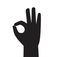 Hand gesture OK sign vector illustration	
