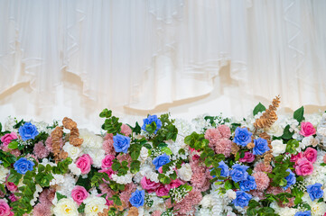 wedding flower backdrop background, colorful background, fresh rose, bunch of flower