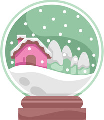 Merry christmas glass ball