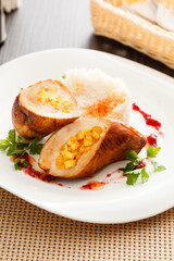 full chicken's breast with rice