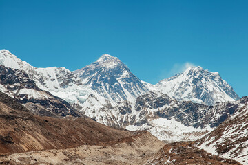 Amazing morning view of Namche Bazaar, Nepal, Himalaya