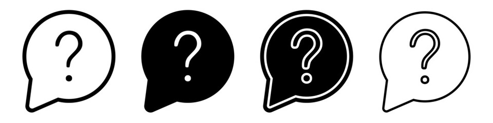 Question icon vector set. faq illustration sign collection. answer symbol or logo.