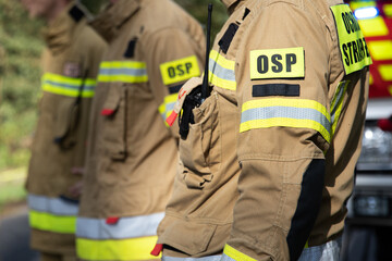 OSP strażacy, ochotnicza straż pożarna - obrazy, fototapety, plakaty