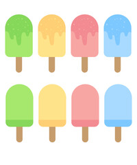 Ice cream popsicle set