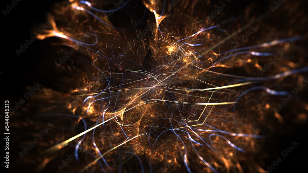 Aufkleber luminous technological abstract background. digital technologies, cloud computing, digital future. 3