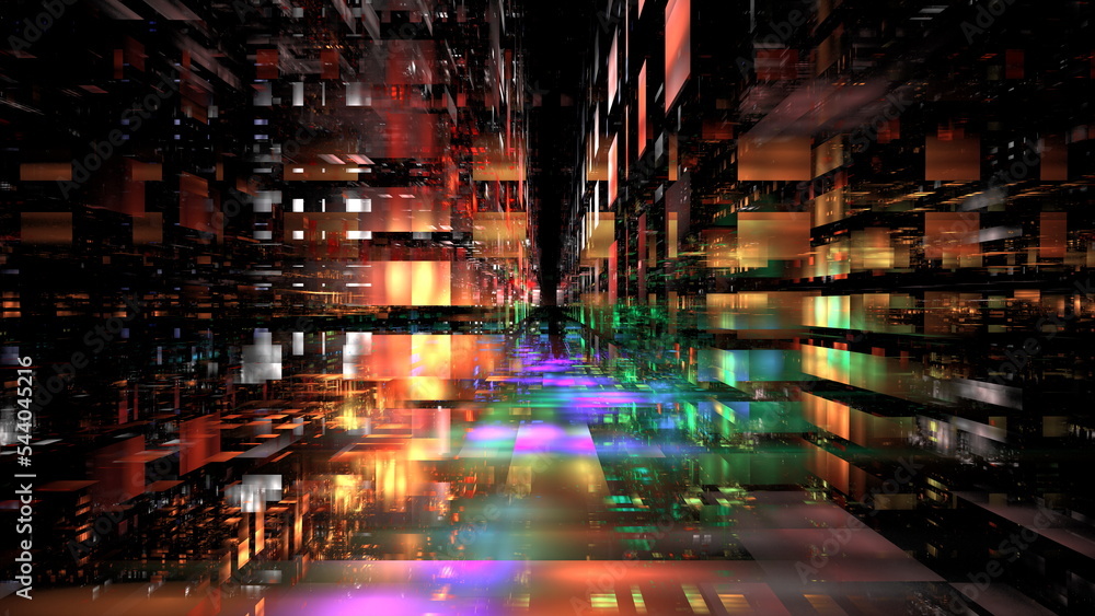 Poster luminous technological abstract background. digital technologies, cloud computing, digital future. 3