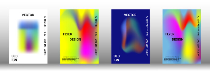 Artistic covers design. Creative fluid colors backgrounds. Set of abstract covers