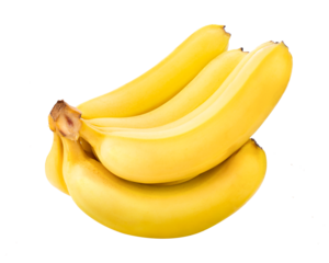 Ripe banana isolated on transparent png