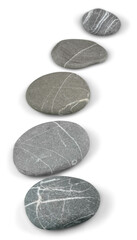 Obraz na płótnie Canvas Curved Line of Stones
