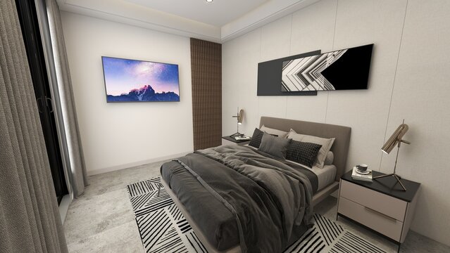 DORMITORIO DE LUJO CON ESTILO MODERNO 