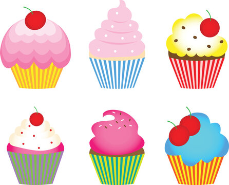 Cupcake vector illustration. cupcake clip art.