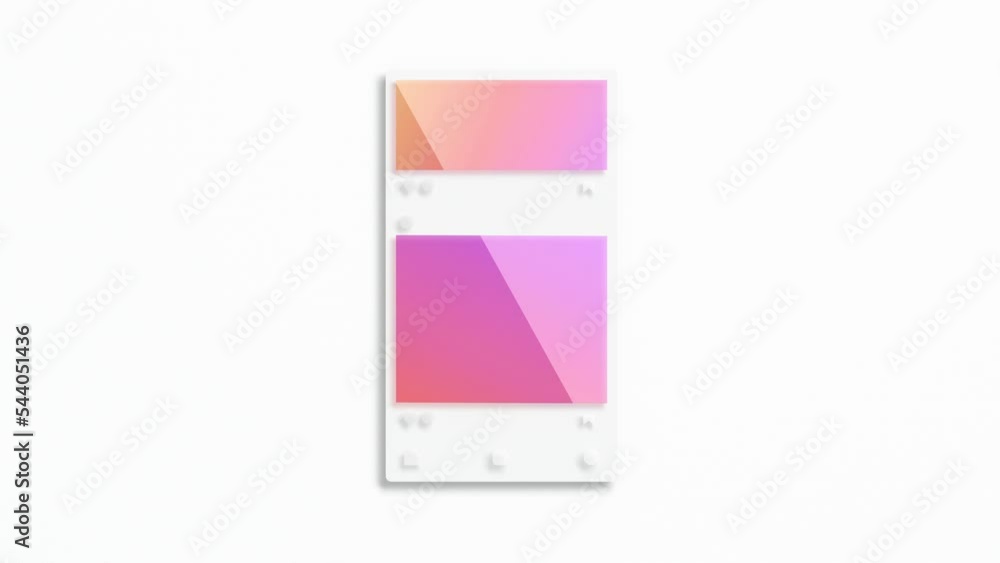 Poster photo app interface feed frame viewing animated, looped switch