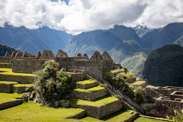 Crédence de cuisine en verre imprimé Machu Picchu ruines de la ville Machu Picchu