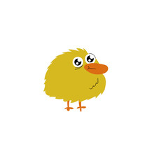 cute cartoon fluffy chubby chick character
