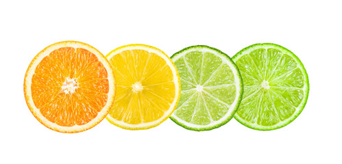 orange lemon lime bergamot isolated on transparent png - obrazy, fototapety, plakaty