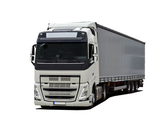Large truck with semi trailer - 544056850