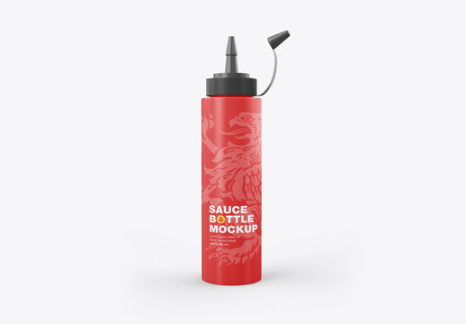 Plastic Sauce bottle Mockup