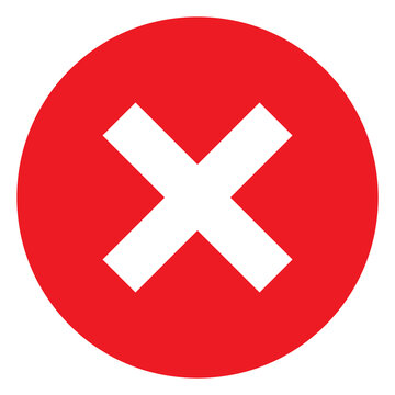 Cross mark flat icon. Vector illustration. Deny and error sign in circle. Vector logo for web design and infographic isolated on white background