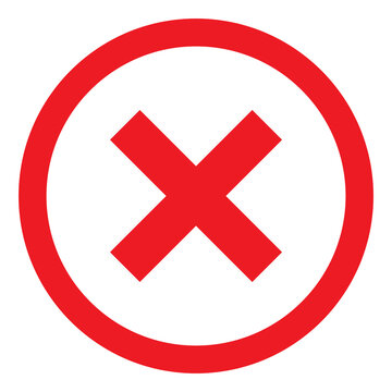 Cross mark flat icon. Vector illustration. Deny and error sign in circle. Vector logo for web design and infographic isolated on white background