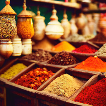 Spices oriental marketplace