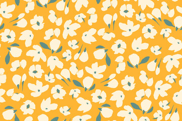 gentle bright tiny flowers pattern For autumn print dress