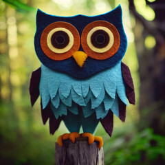 Cute felt owl