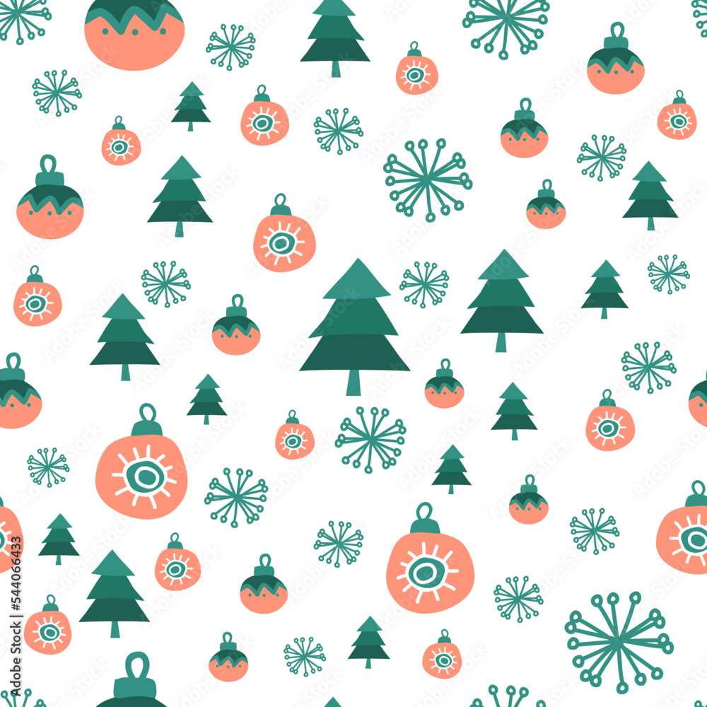 Sticker christmas seamless-03