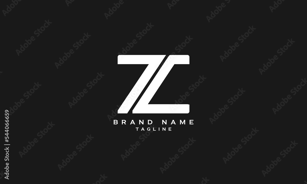 Wall mural zlc, 7c, 7lc, zc, cz, c7, abstract initial monogram letter alphabet logo design