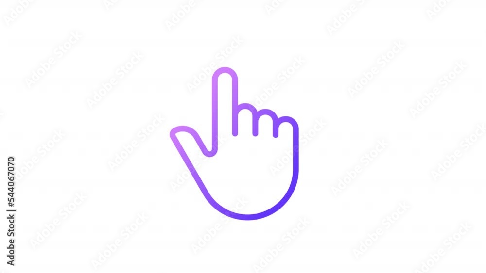 Poster animated gestures gradient icon set. touchscreen control. smartphone navigation. seamless loop hd vi