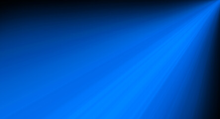 blue shiny light from top with dark background