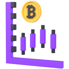 Crypto trading 3D icon