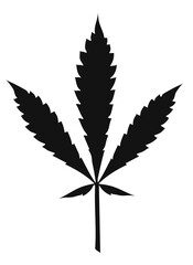 Naklejka premium PNG transparent black silhouette cannabis leaf ruderalis