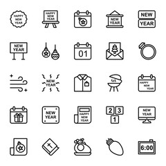 Outline icon for Happy New Year