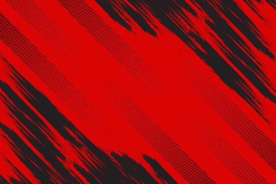 Black and red abstract grunge texture with halftone background