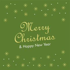 merry christmas typography on green background stock vector