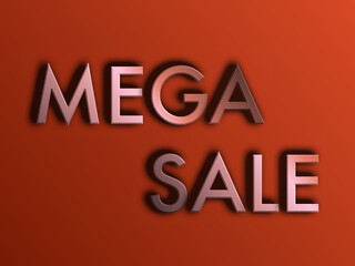 mega sale social media template banner with blank space for product with gradient blue and green abstract background. Vector illustration