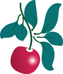 Contemporary floral shapes with leaves, fruits and floral bouquets. Folk style. Mid Century Modern Art design for paper, cover, fabric, interior decor, and other users.