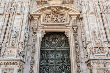 Details of Milan Cathedral, Duomo di Milano, Italy