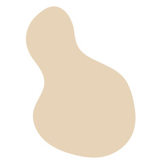 Abstract hand drawn shape in boho natural style