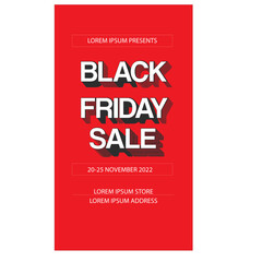 Black friday sale template banner vector