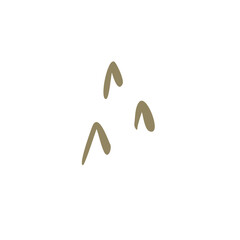 Abstract hand drawn shape in boho natural style