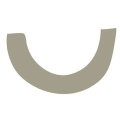 Abstract hand drawn shape in boho natural style